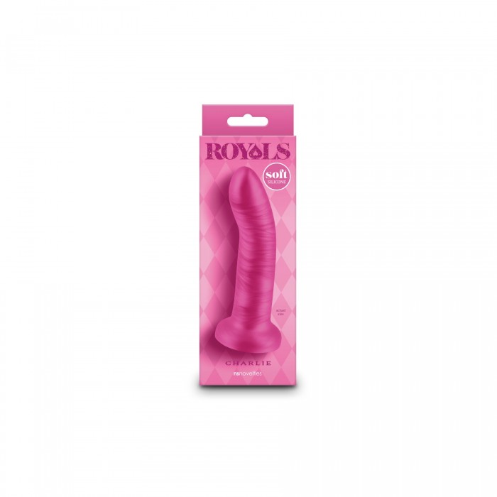 Ділдо NS Novelties Royals - розмір 5 дюймів Charlie - Металік Рожевий