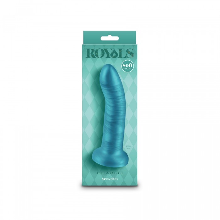 Дилдо NS Novelties Royals - размер 6 дюймов Charlie - Metallic Teal
