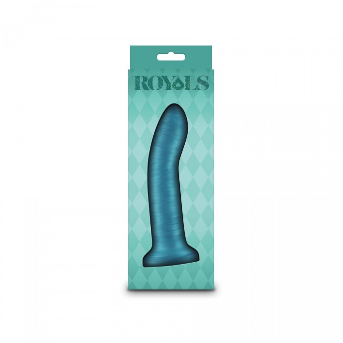 Дилдо NS Novelties Royals - размер 6 дюймов Charlie - Metallic Teal