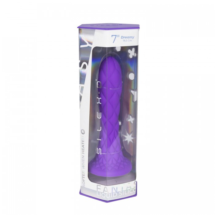 Фаллоимитатор SilexD Fantasy Liquid Silicone Dreamy, размер 7in, Фиолетовый