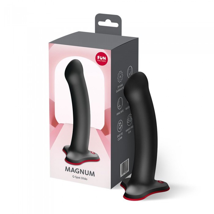 Фаллоимитатор Fun Factory MAGNUM, Черный, очень гибкий
