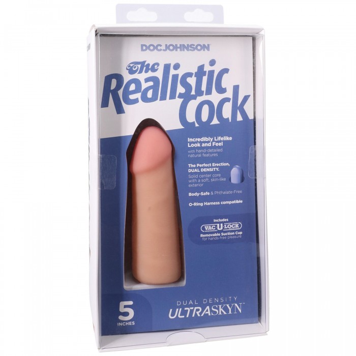 Фалоімітатор Doc Johnson The Realistic Cock ULTRASKYN - 5 дюймів, Тілесний