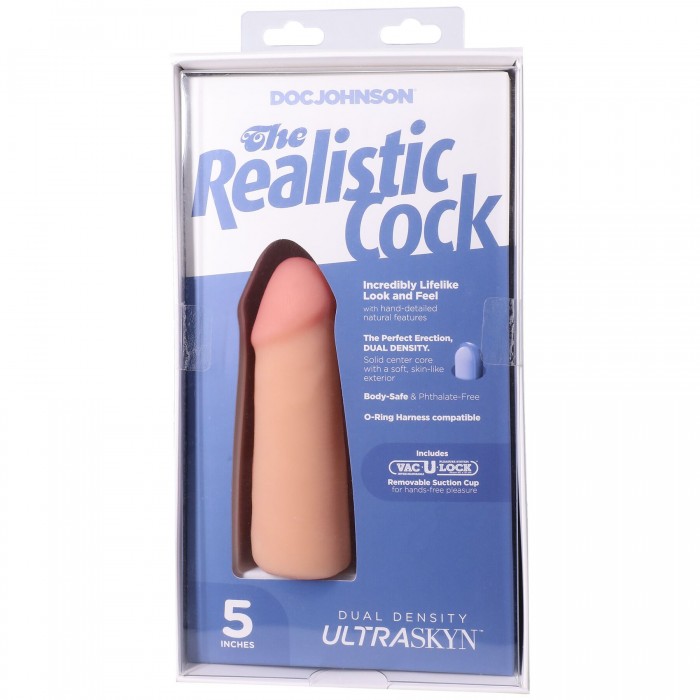 Фалоімітатор Doc Johnson The Realistic Cock ULTRASKYN - 5 дюймів, Тілесний