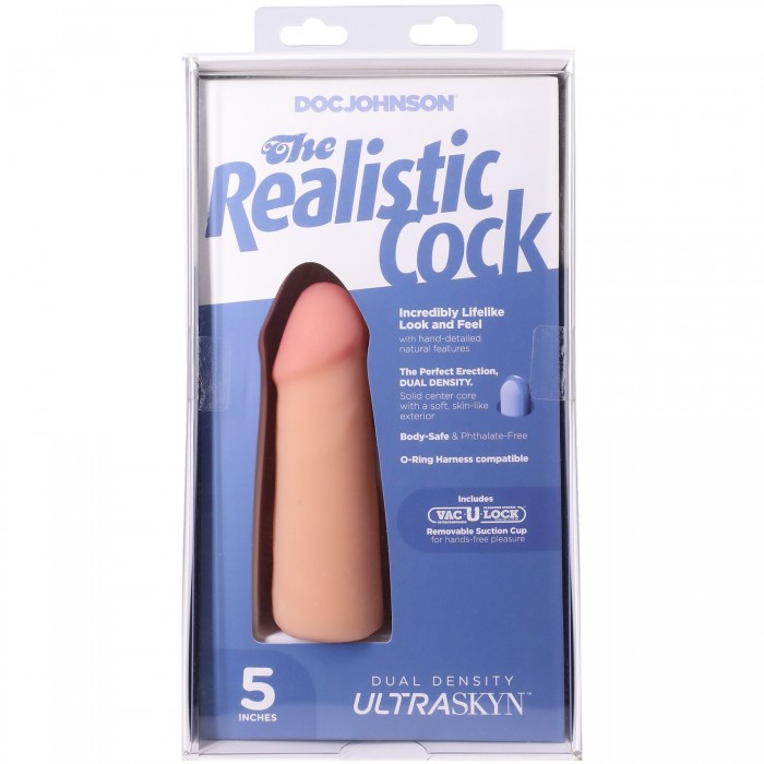 Фалоімітатор Doc Johnson The Realistic Cock ULTRASKYN - 5 дюймів, Тілесний
