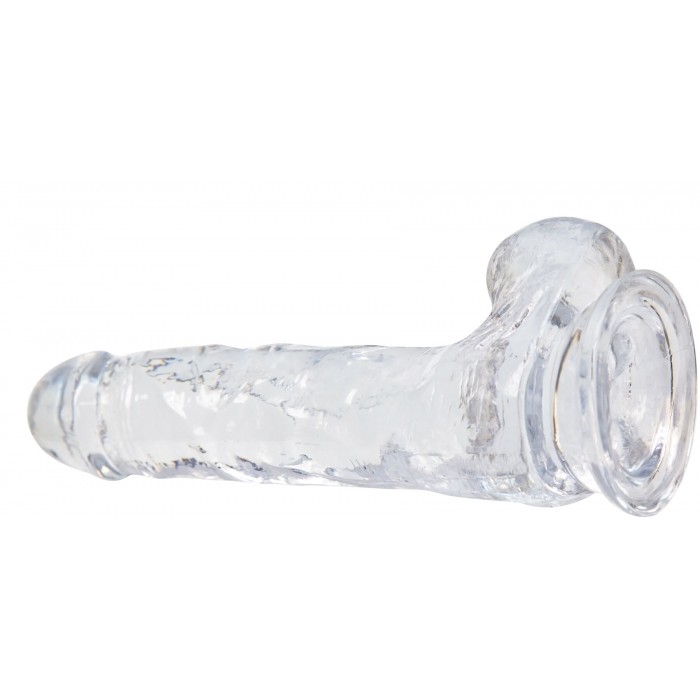 Прозрачный фаллоимитатор на присоске ADDICTION — Clear Dildo with Balls, 8 дюймов