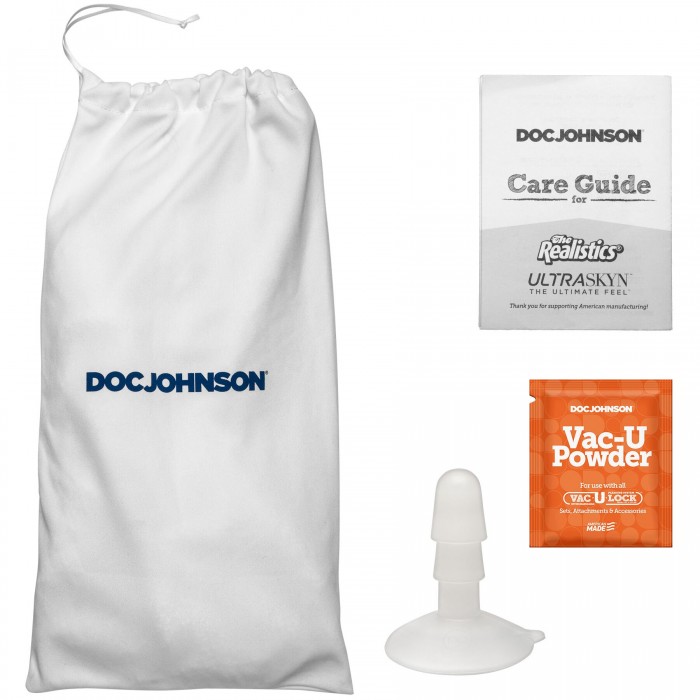Фалоімітатор Doc Johnson The Realistic Cock ULTRASKYN, розмір 7 дюймів, Шоколад