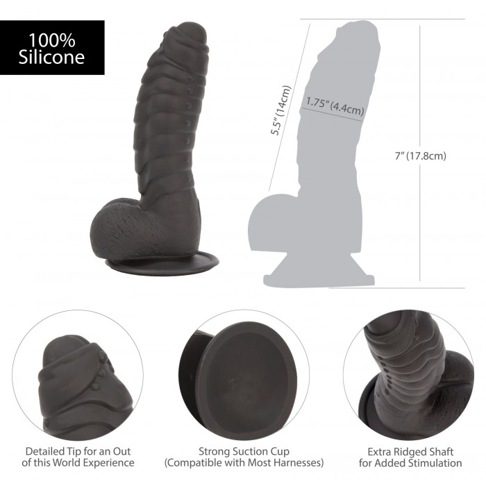 Фаллоимитатор ADDICTION Ben 7" Dildo With Balls, Черный