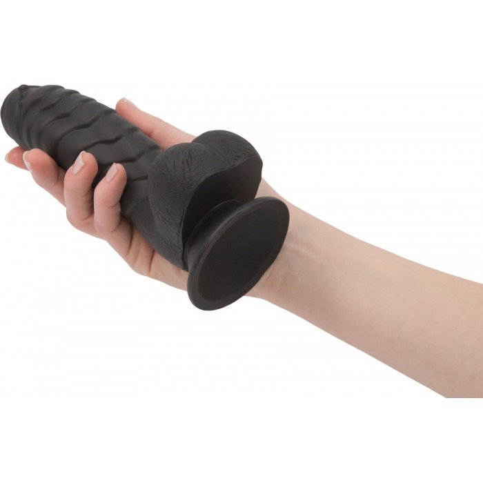 Фаллоимитатор ADDICTION Ben 7" Dildo With Balls, Черный