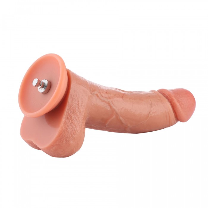 Фаллоимитатор с венами для секс-машин Hismith 8.25" Dual-density, система KlicLok