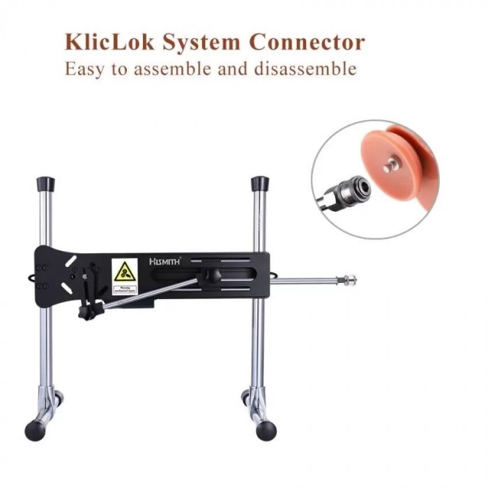 Фаллоимитатор с венами для секс-машин Hismith 8.25" Dual-density, система KlicLok