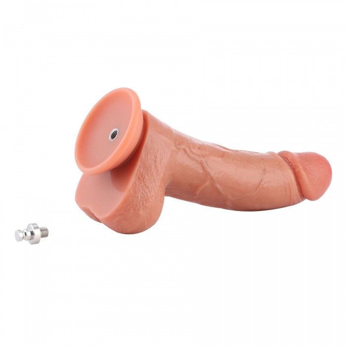 Фаллоимитатор с венами для секс-машин Hismith 8.25" Dual-density, система KlicLok