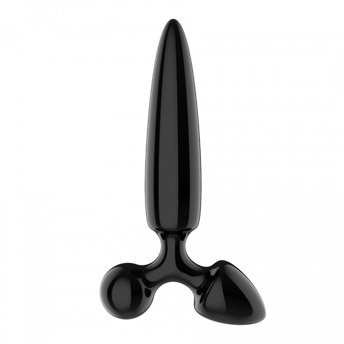 Тристоронній скляний дилдо чорного кольору Satisfyer Triple Crystal 1