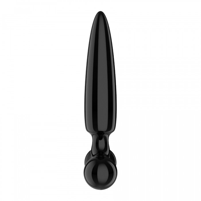 Тристоронній скляний дилдо чорного кольору Satisfyer Triple Crystal 1