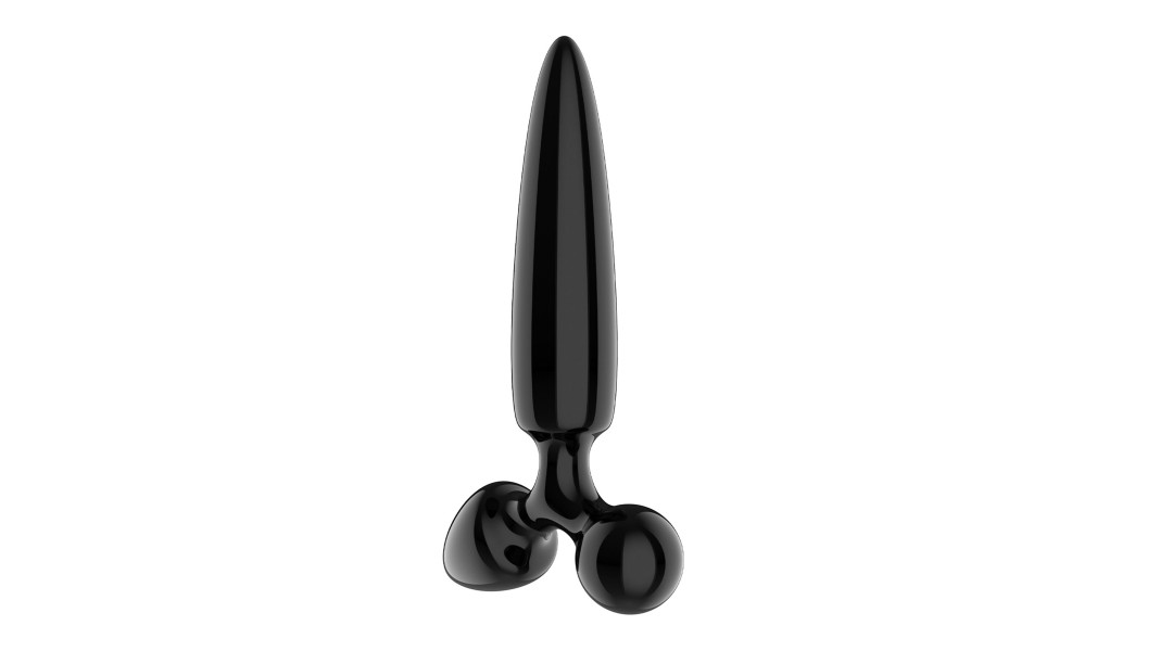 Тристоронній скляний дилдо чорного кольору Satisfyer Triple Crystal 1