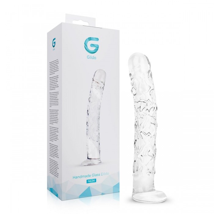 Стеклянный фаллоимитатор Gildo Textured Glass Dildo No. 36