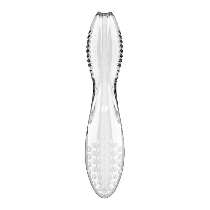 Прозрачный двусторонний стеклянный дилдо Satisfyer Dazzling Crystal 2