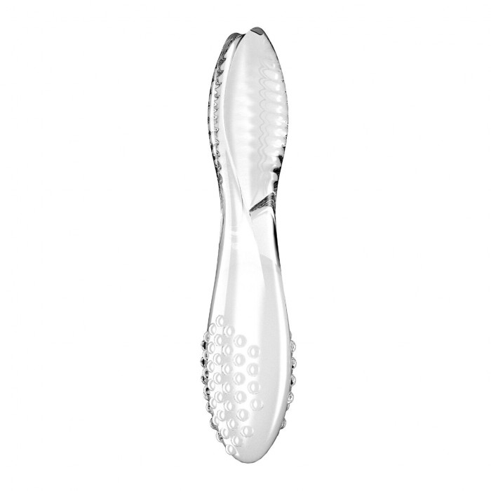 Прозрачный двусторонний стеклянный дилдо Satisfyer Dazzling Crystal 2