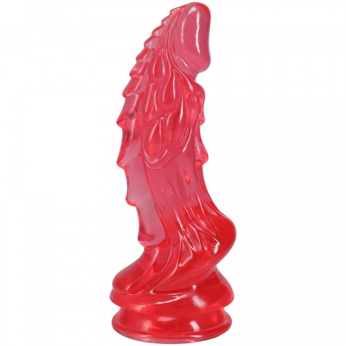 Фэнтезийный фаллоимитатор Doc Johnson Crystal Jellies - Invader Dong, размер 8.5 дюймов - Розовый