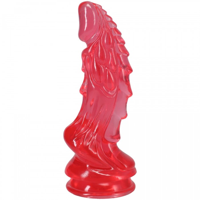 Фэнтезийный фаллоимитатор Doc Johnson Crystal Jellies - Invader Dong, размер 8.5 дюймов - Розовый