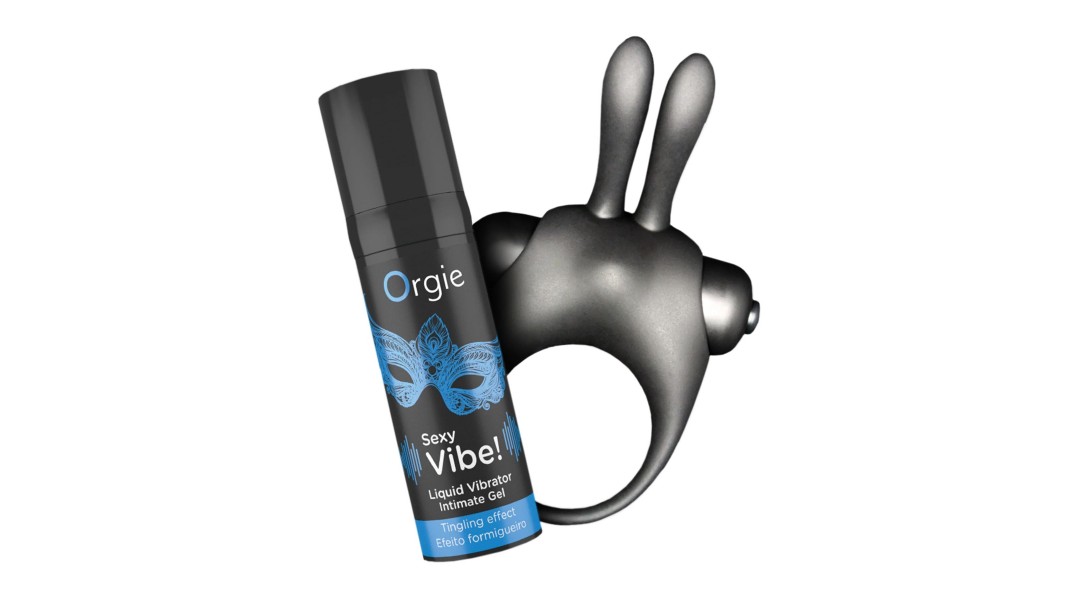 Набір Orgie Vibe Bunny: рідкий вібратор та ерекційне кільце з вібрацією