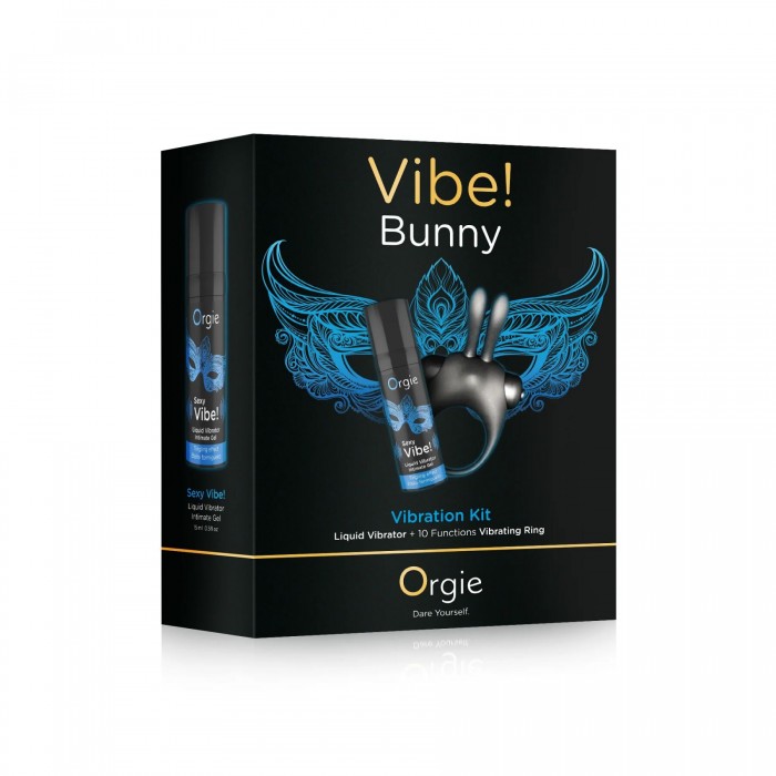 Набір Orgie Vibe Bunny: рідкий вібратор та ерекційне кільце з вібрацією