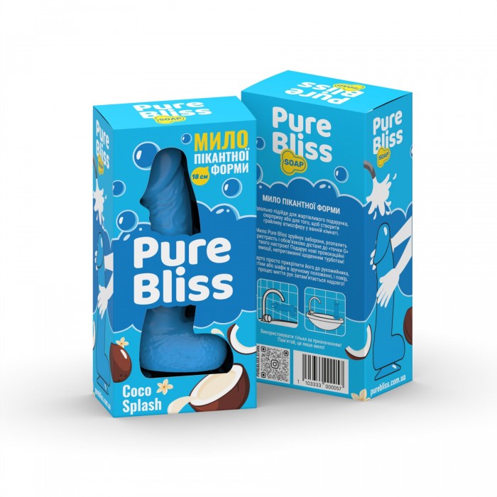 Ароматне мило пікантної форми Pure Bliss Blue Coco Splash (Кокосове молоко), L