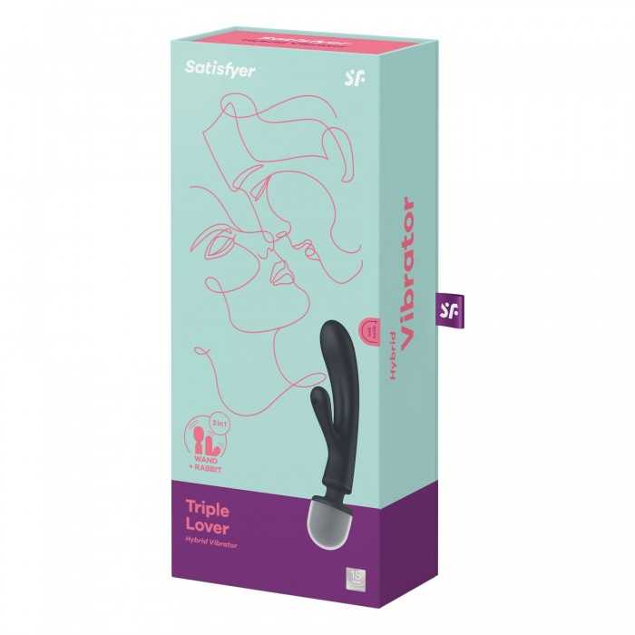 Вібратор 2 в 1 Satisfyer Triple Lover (Grey)