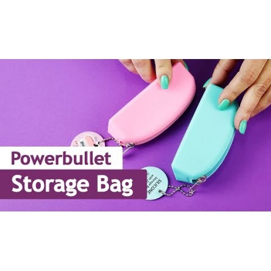 Сумка для зберігання секс-іграшок PowerBullet-Silicone Zippered Bag Teal