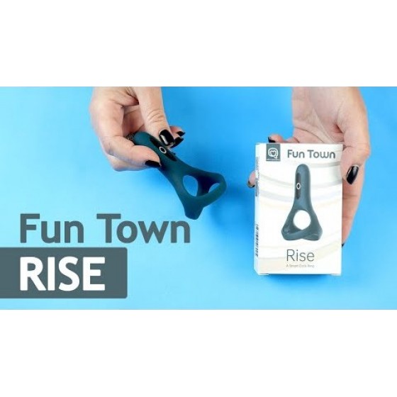 Двойное эрекционное кольцо Magic Motion Fun Town Rise Turquoise