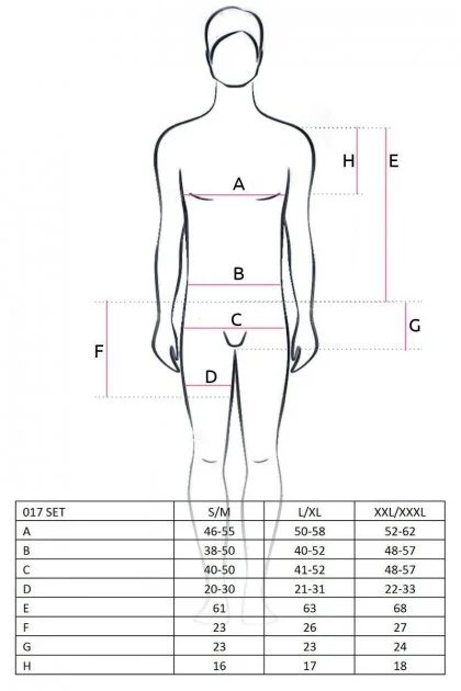 Таблиця чоловічих розмірів Passion